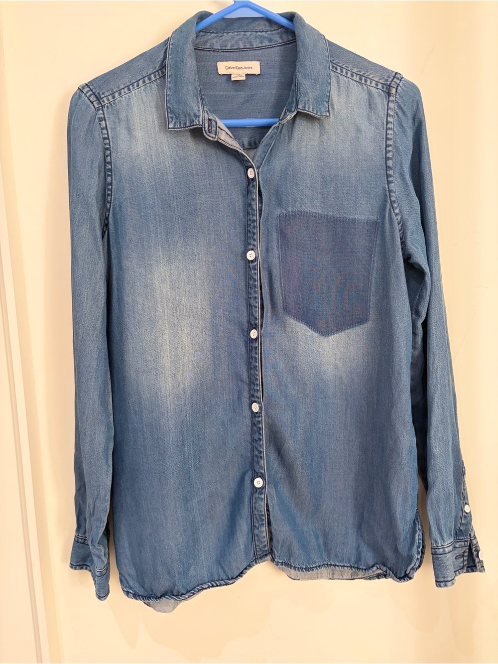 CK Vintage washed denim jean shirt
